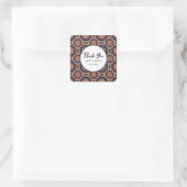 Sticker Carré Motif Flower and Star Shapes - Mariage (Sac)