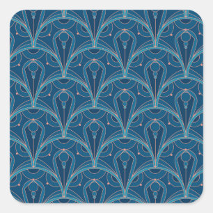 Sticker Carré Motif géométrique Art Déco répétitif