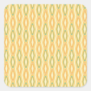 Sticker Carré Motif géométrique vibrant avec des formes hexagona