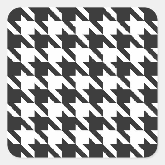 Sticker Carré Motif Houndstooth (Devant)