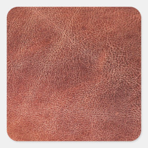 Sticker Carré Motif imprimé cuir marron
