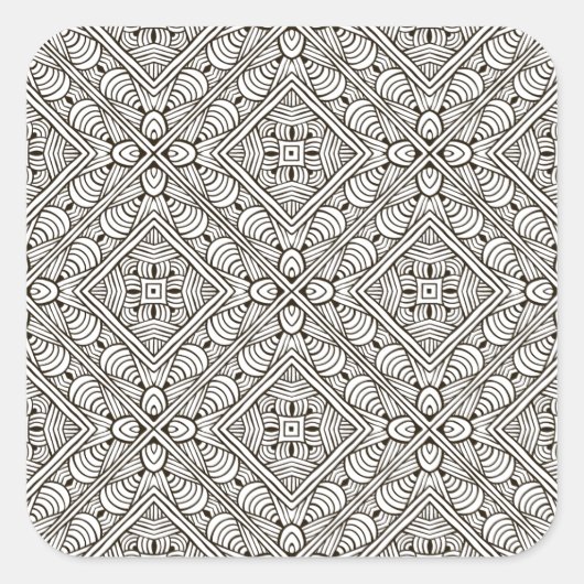 Sticker Carré Motif inspiré (Devant)