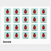 Sticker Carré Motif Ladybug (Feuille)