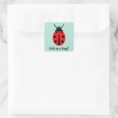Sticker Carré Motif Ladybug (Sac)