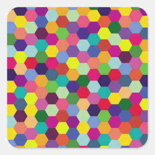 Sticker Carré Motif Moderne Colorful - Housseur de printemps mod
