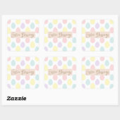 Sticker Carré Motif moderne Pastel Egg | Bonne Pâques (Feuille)