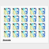 Sticker Carré Motif moderne tendance Leopard (Feuille)