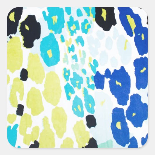 Sticker Carré Motif moderne tendance Leopard (Devant)