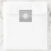 Sticker Carré Motif noir blanc (Sac)