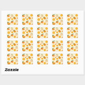 Sticker Carré Motif Oranges (Feuille)
