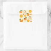 Sticker Carré Motif Oranges (Sac)