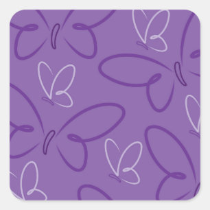 Sticker Carré Motif papillon