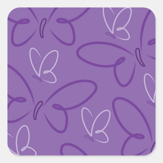 Sticker Carré Motif papillon (Devant)