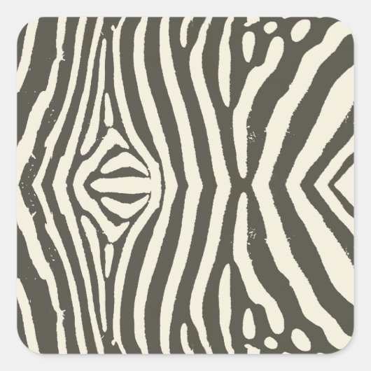 Sticker Carré Motif Poster de animal Zebra Stripe (Devant)