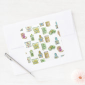 Sticker Carré Motif potion de sorcière double double (Enveloppe)