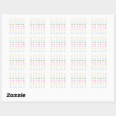 Sticker Carré Motif Rainbow Cat (Feuille)
