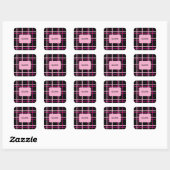 Sticker Carré Motif rayé cool (Feuille)