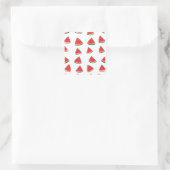 Sticker Carré Motif sans couture de pastèque mignonne (Sac)