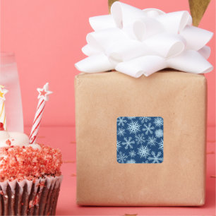 Sticker Carré Motif Snowflake