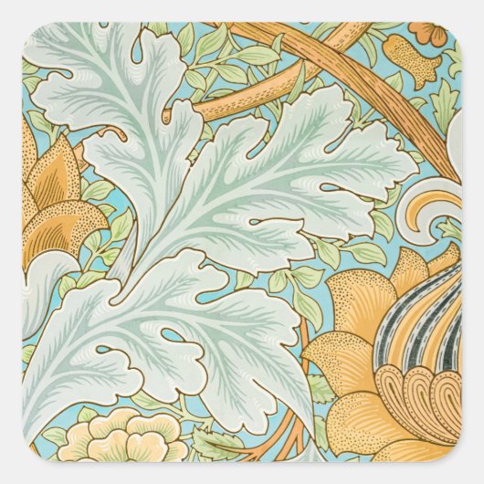 Sticker Carré Motif St James (par William Morris) (Devant)