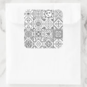 Sticker Carré Motif Talavera inspiré (Sac)