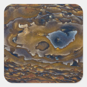 Sticker Carré Motif Tourbillonnant Sur Dalle De Jasper