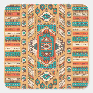 Sticker Carré Motif tribale, parfait pour la décoration.
