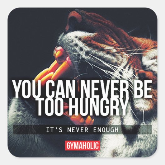 Sticker Carré Motivation gym (Devant)