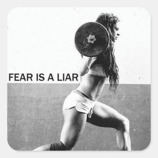 Sticker Carré Motivation gym (Devant)