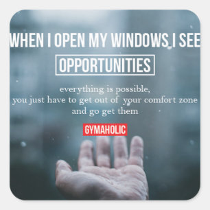 Sticker Carré Motivation gym