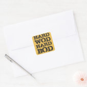 Sticker Carré Motivation WOD - Dur WOD, Dur Bod (Enveloppe)