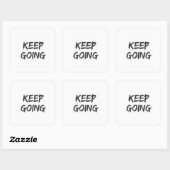 Sticker Carré Motivational typography keep going paint stroke (Feuille)