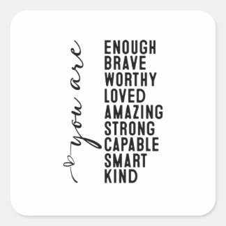 STICKER CARRÉ MOTIVATIONNEL