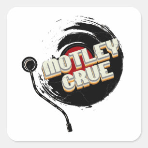 Sticker Carré Mötley Crüe Vinyl Vintage