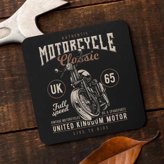 Sticker Carré Moto Classique Authentique
