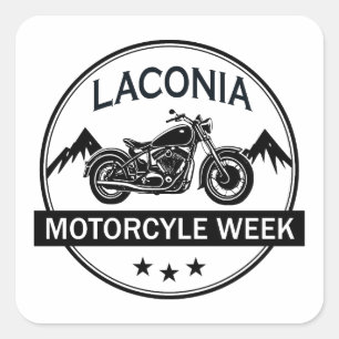 Sticker Carré Moto de la semaine de la moto Laconia