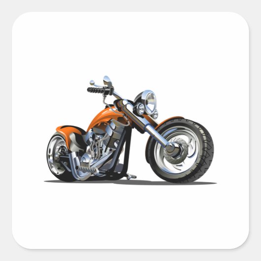 Sticker Carré Moto-dessin (Devant)