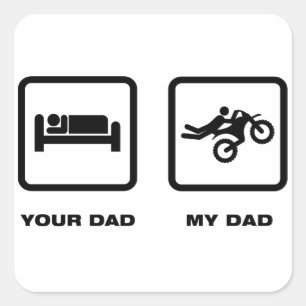 Sticker Carré Motocross