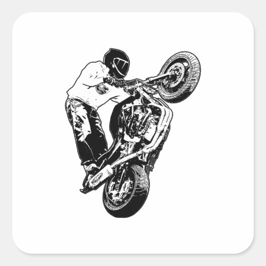 Sticker Carré Motorcycle (Devant)