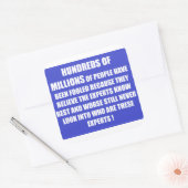 Sticker Carré Mots de sagesse bleu et blanc (Enveloppe)