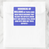 Sticker Carré Mots de sagesse bleu et blanc (Sac)