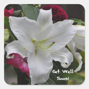Sticker Carré Mots d'encouragement par Janz White Lily