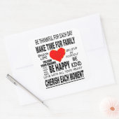 Sticker Carré Mots Inspirants À Vivre Par (Enveloppe)