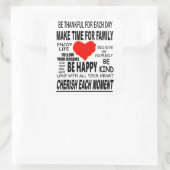 Sticker Carré Mots Inspirants À Vivre Par (Sac)