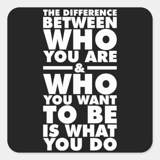 Sticker Carré Mots Motivationnels (Devant)