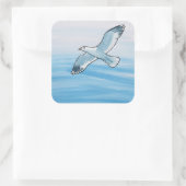Sticker Carré Mouette en vol (Sac)