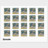 Sticker Carré Mouettes, 1910 (Feuille)
