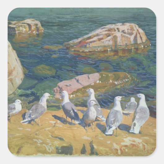 Sticker Carré Mouettes, 1910 (Devant)
