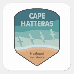 Sticker Carré Mouettes de la côte nationale du Cap Hatteras