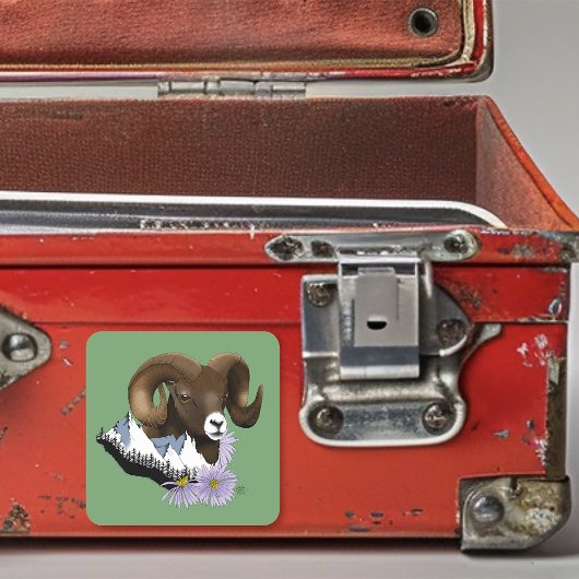 Sticker Carré Mouflon canadien